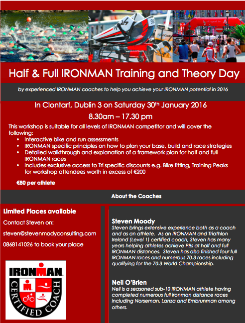 IRONMAN training day flyer